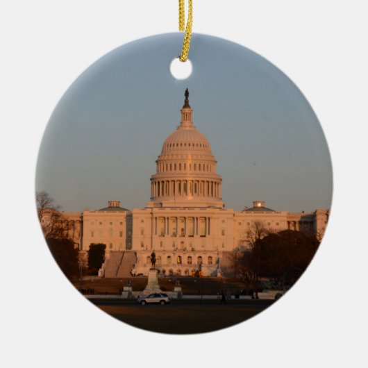 Capitol Hill Keramisch Ornament (Voorkant)
