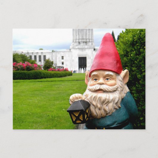Capitol Lawn Gnome Briefkaart (Voorkant)