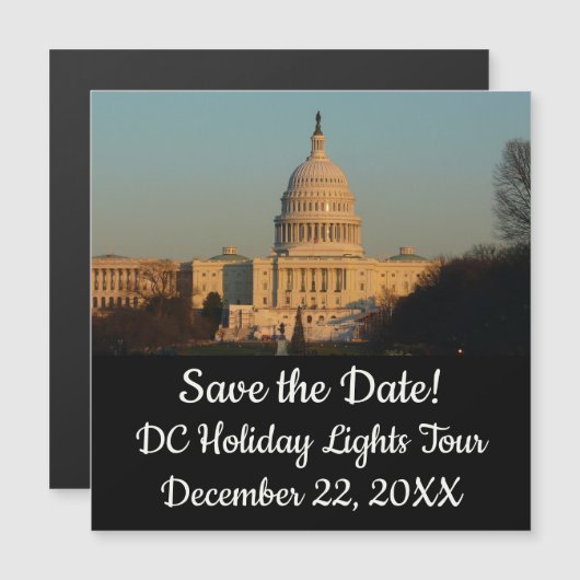 Capitol met kerstfeest Washington DC-feestdag (Voorkant / Achterkant)