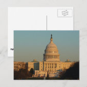 Capitol met kerstfeest Washington DC-feestdag Feestdagenkaart (Voorkant / Achterkant)