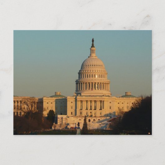 Capitol met kerstfeest Washington DC-feestdag Feestdagenkaart (Voorkant)