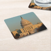 Capitol met kerstfeest Washington DC-feestdag Kartonnen Onderzetters (Schuin)