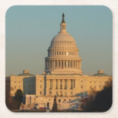 Capitol met kerstfeest Washington DC-feestdag Kartonnen Onderzetters (Voorkant)