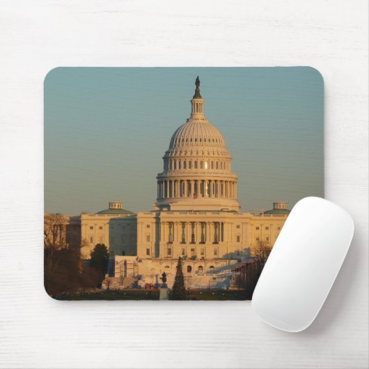 Capitol met kerstfeest Washington DC-feestdag Muismat (Met muis)