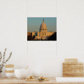 Capitol met kerstfeest Washington DC-feestdag Poster (Keuken)