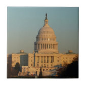 Capitol met kerstfeest Washington DC-feestdag Tegeltje (Voorkant)