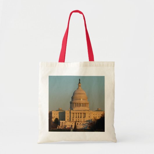 Capitol met kerstfeest Washington DC-feestdag Tote Bag (Voorkant)