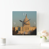 Capitol met kerstfeest Washington DC-feestdag Vierkante Klok (Huis)