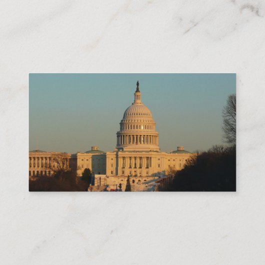 Capitol met kerstfeest Washington DC-feestdag Visitekaartje (Achterkant)