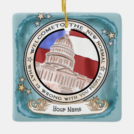 Capitol Nieuwe Normaal Keramisch Ornament (Voorkant)