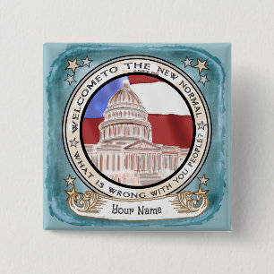 Capitol Nieuwe Normaal Vierkante Button 5,1 Cm