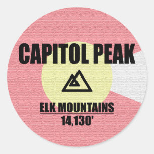 Capitol Peak Ronde Sticker