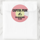 Capitol Peak Ronde Sticker (Tas)