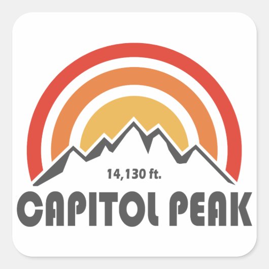 Capitol Peak Vierkante Sticker (Voorkant)