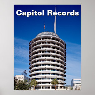 Capitol Records Hollywood California Poster