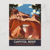 Capitol Reef, Hickman Bridge, Reizen Briefkaart (Voorkant)
