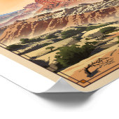 Capitol Reef Nationaal Park Litho Kunstwerk Poster (Hoek)