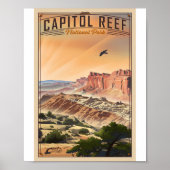 Capitol Reef Nationaal Park Litho Kunstwerk Poster (Voorkant)
