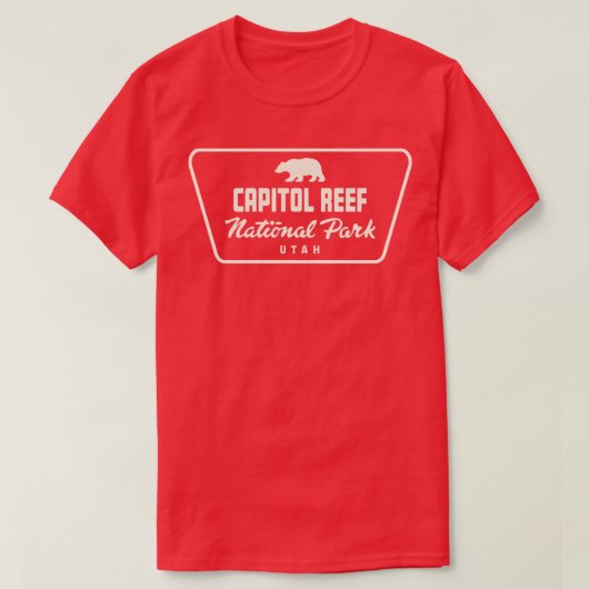 Capitol Reef National Park Beer Badge Tan T-shirt (Design voorkant)