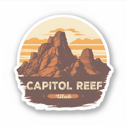 Capitol Reef - National Park cadeaus Sticker (Voorkant)
