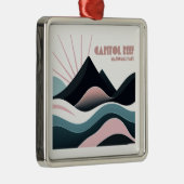 Capitol Reef National Park Gekleurde heuvels Metalen Ornament (Rechts)