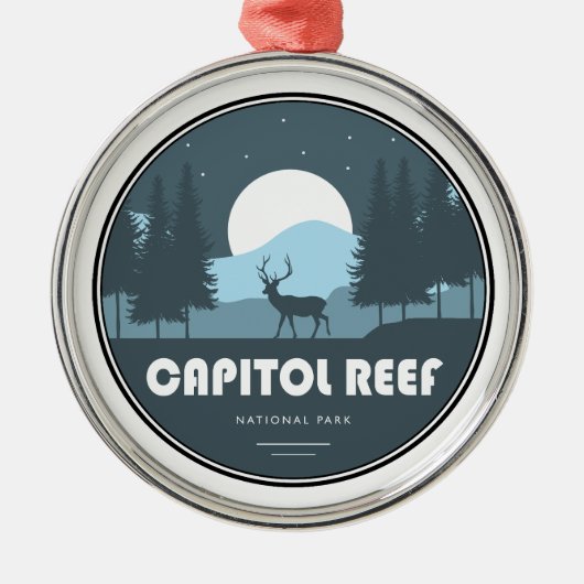 Capitol Reef National Park Herten Metalen Ornament (Voorkant)