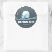 Capitol Reef National Park Herten Ronde Sticker (Tas)