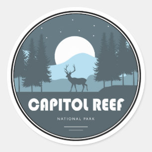 Capitol Reef National Park Herten Ronde Sticker