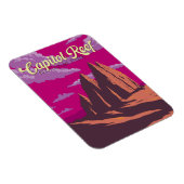 Capitol Reef National Park Illustratie Reiskunst Magneet (Rechterzijde)