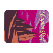 Capitol Reef National Park Illustratie Reiskunst Magneet (Horizontaal)
