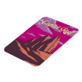 Capitol Reef National Park Illustratie Reiskunst Magneet (Linkerzijde)