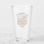Capitol Reef National Park Illustratie Retro Art Glas (Achterkant)