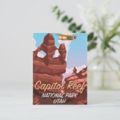 Capitol Reef National Park Reisposter Briefkaart (Staand voorkant)
