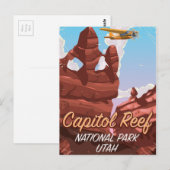 Capitol Reef National Park Reisposter Briefkaart (Voorkant / Achterkant)