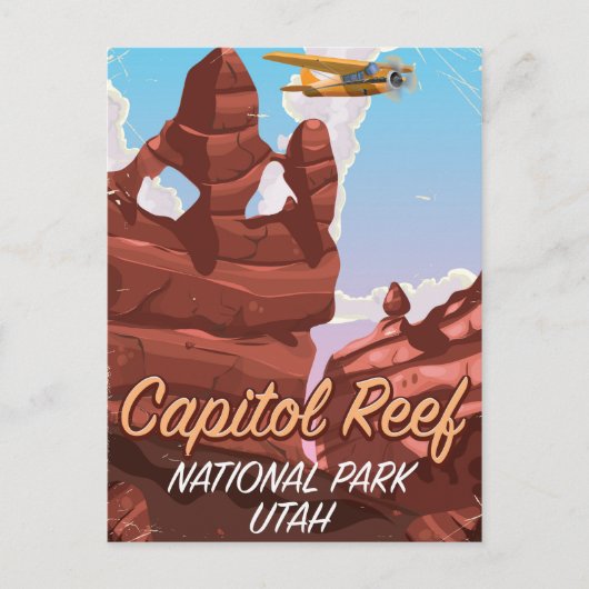 Capitol Reef National Park Reisposter Briefkaart (Voorkant)