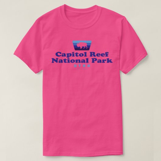 Capitol Reef National Park Retro Buffalo Arrowhead T-shirt (Design voorkant)