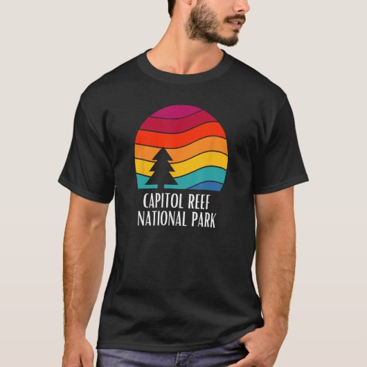 Capitol Reef National Park  Retro National Park Su T-shirt (Voorkant)