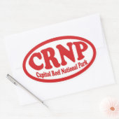 Capitol Reef National Park rode ovale sticker (Envelop)