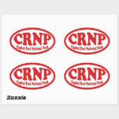 Capitol Reef National Park rode ovale sticker (Vel)