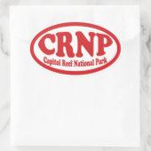 Capitol Reef National Park rode ovale sticker (Tas)