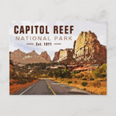 Capitol Reef National Park Utah Desert Waterverf Briefkaart (Voorkant)