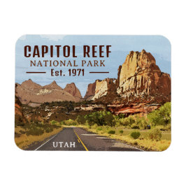 Capitol Reef National Park Utah Desert Waterverf Magneet