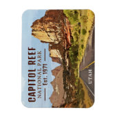 Capitol Reef National Park Utah Desert Waterverf Magneet (Verticaal)