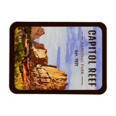 Capitol Reef National Park Utah Desert Waterverf Magneet (Horizontaal)