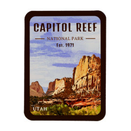 Capitol Reef National Park Utah Desert Waterverf Magneet