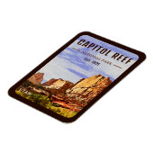 Capitol Reef National Park Utah Desert Waterverf Magneet (Linkerzijde)