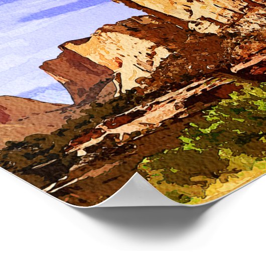 Capitol Reef National Park Utah Desert Waterverf Poster (Hoek)