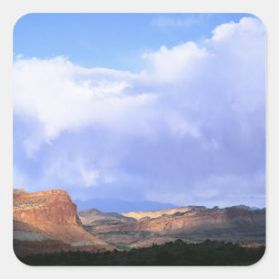 Capitol Reef National Park, Utah. VS. Cumulus Vierkante Sticker