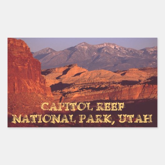 Capitol Reef NP Rechthoekige Sticker (Voorkant)