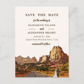 Capitol Reef NP Utah Woestijn Waterverf Bruiloft Briefkaart (Voorkant)